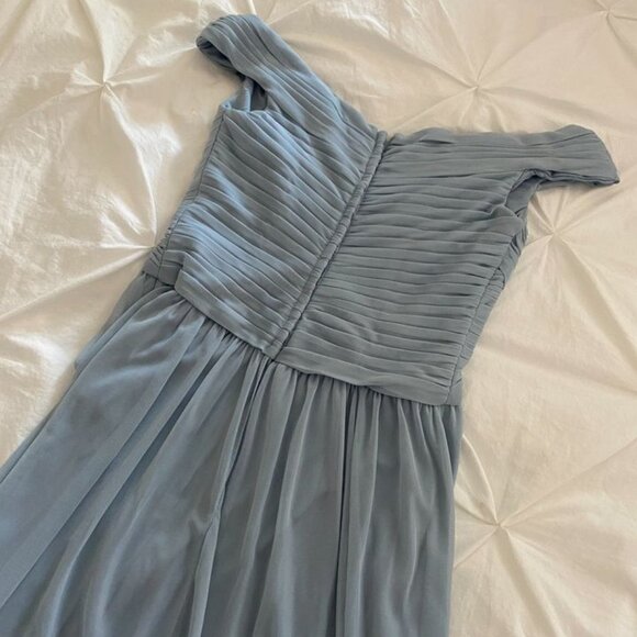 DAVID'S BRIDAL light blue bridesmaid dresses size 0&2 - Picture 5 of 7